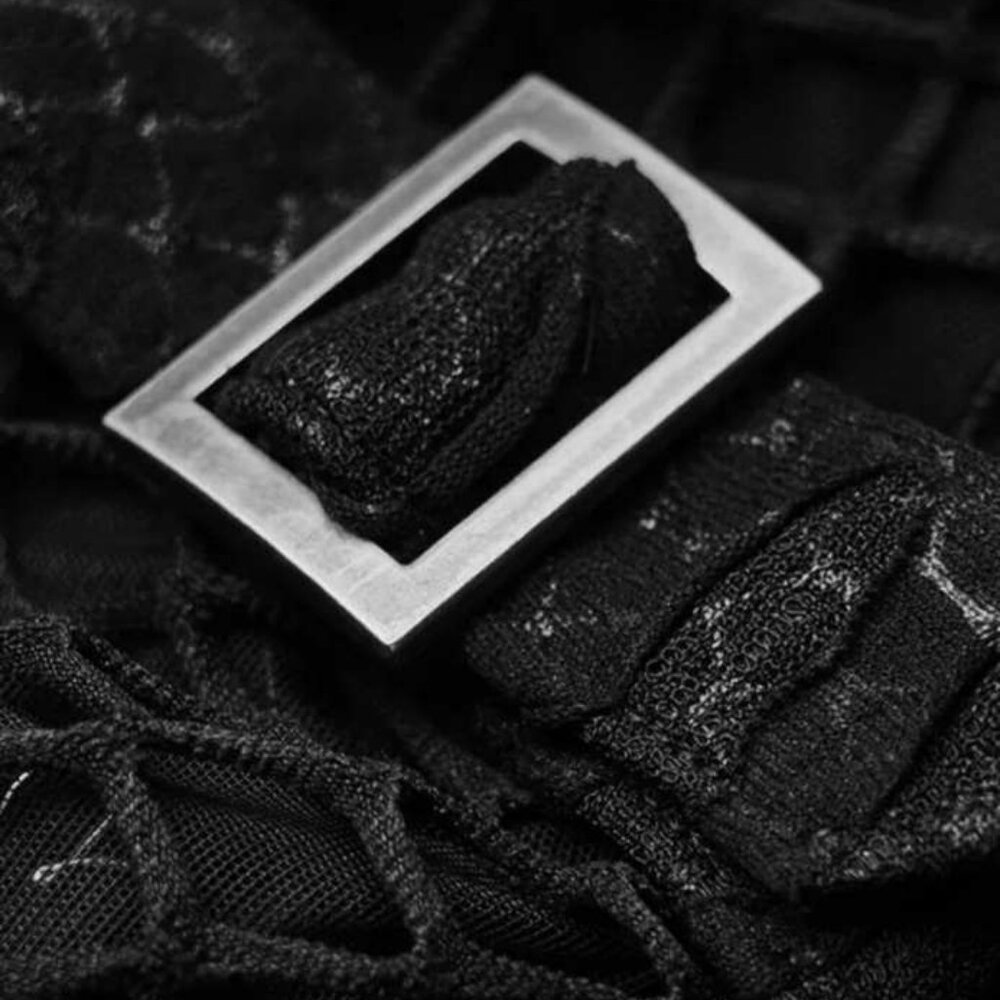 Black Mesh Hooded Women's Top - Picture 8 of 12